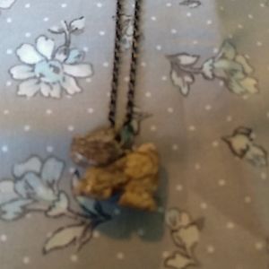 Stone dog necklace